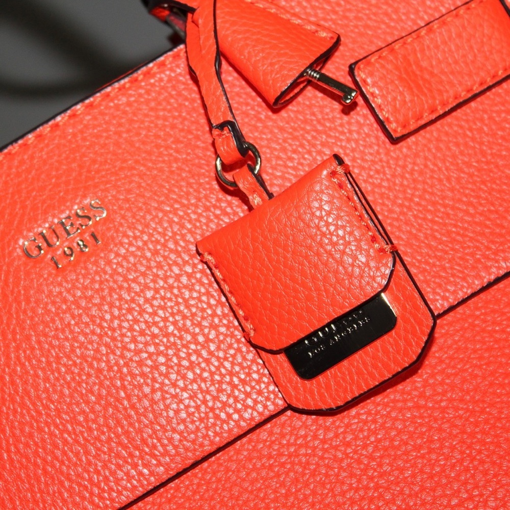Guess Orange Cate Satchel Purse - Picture 6 of 15